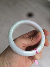 Load image into Gallery viewer, 56.9mm 100% natural Type A light green purple white jadeite jade bangle Y116-9294