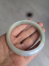 Load image into Gallery viewer, 55.3mm certified Type A 100% Natural green/yellow Jadeite Jade bangle Y114-0412