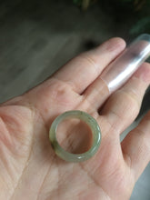 Load image into Gallery viewer, 100% natural type A green/white/yellow/dark green jadeite jade band ring F104 (Add on item, not sale individually.)