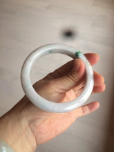 Load image into Gallery viewer, 61mm certified type A 100% Natural sunny green/white Jadeite Jade bangle AQ23-9961