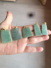 Load image into Gallery viewer, 100% Natural watery light green Jadeite Jade safe and sound pendant Y104