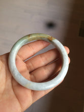 Load image into Gallery viewer, 59mm Certified Type A 100% Natural white/yellow/green Jadeite Jade bangle D59-0575