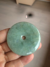 Load image into Gallery viewer, 40.5-51mm Type A 100% Natural light green Jadeite Jade Safety Guardian Button donut Pendant/worry stone/car hanger group L103 (add on item)