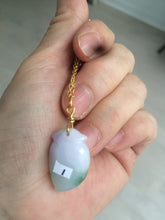 Load image into Gallery viewer, Type A 100% Natural sunny green/purple/white Jadeite Jade Peach Pendant AC-P