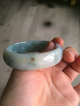 Load image into Gallery viewer, 51.5mm certified 100% natural Type A green/yellow oval jadeite jade bangle S30-1037