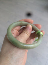 Load image into Gallery viewer, 55.4mm Certified type A 100% Natural green/yellow oval shape jadeite jade bangle AJ38-7408