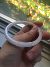 Load image into Gallery viewer, 56.4mm Certified Type A 100% Natural light purple/white/yellow round cut Jadeite Jade bangle F73-5254