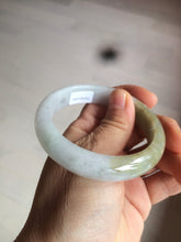 Load image into Gallery viewer, 53.8mm certified Type A 100% Natural light yellow green Jadeite Jade bangle AK45-0450