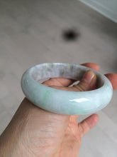 Load image into Gallery viewer, 57.6mm certified type A 100% Natural green white jadeite jade bangle K93-1031