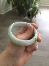 Load image into Gallery viewer, 54mm certified 100% natural type A green/white jadeite jade bangle AH29-4933