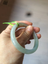 Load image into Gallery viewer, 50.5mm Certified Type A 100% Natural icy green brown oval Jadeite Jade bangle E55-3561
