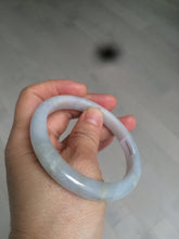 Load image into Gallery viewer, 58mm certified type A 100% Natural light purple white jadeite jade bangle AS8-0934