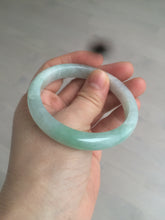 Load image into Gallery viewer, 54mm certified Type A 100% Natural watery sunny green/white jadeite jade bangle AB78-5444