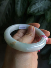 Load image into Gallery viewer, 55mm Certified Type A 100% Natural green/white/yellow Jadeite Jade bangle AD35-9287