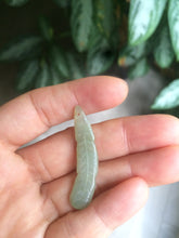 Load image into Gallery viewer, 100% Natural type A light green/white jadeite Jade feather pendant AB Add on item, not sale individually.