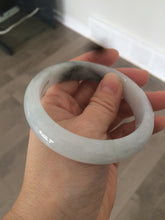 Load image into Gallery viewer, Certificated 58mm type A 100% Natural icy green/white jadeite jade bangle KS-37-3150