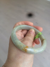 Load image into Gallery viewer, 58.5mm certified 100% natural green/yellow jadeite jade bangle AE44-8521