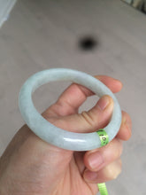 Load image into Gallery viewer, 55.5mm Certified 100% Natural type A light green/white Jadeite Jade bangle AD50-9839
