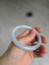 Load image into Gallery viewer, 58mm certified type A 100% Natural light purple white jadeite jade bangle AS8-0934