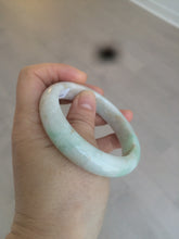 Load image into Gallery viewer, 54.4mm certified type A 100% Natural sunny green/white/brown jadeite jade bangle AT19-3318
