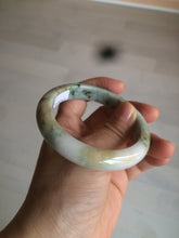 Load image into Gallery viewer, 56.6mm Certified Type A 100% Natural sunny green brown Jadeite Jade bangle AQ11-9156