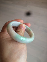 Load image into Gallery viewer, 48mm Type A 100% Natural sunny green/purple/yellow ovalJadeite Jade bangle X105-9226