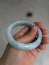 Load image into Gallery viewer, 52.5mm Certified type A 100% Natural green white Jadeite Jade bangle A77-2424