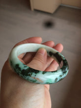Load image into Gallery viewer, 57.8mm certified type A 100% Natural sunny green/orange/white jadeite jade bangle AE41-9586