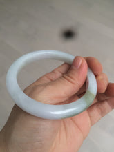 Load image into Gallery viewer, 57.3mm Type A 100% Natural green/white Jadeite Jade bangle AT61-7739