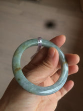 Load image into Gallery viewer, 50.7mm Certified Type A 100% Natural green/blue/yellow snowy Jadeite Jade bangle AJ37-5271