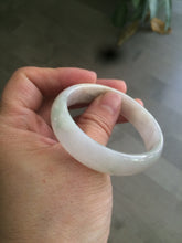 Load image into Gallery viewer, 49mm Certified Type A 100% Natural icy watery light green/white/yellow oval Jadeite Jade bangle B83-2500