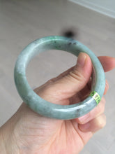 Load image into Gallery viewer, 57.9mm Certified Type A 100% Natural sunny green/dark green/black Jadeite Jade bangle AJ41-0082