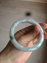 Load image into Gallery viewer, 55.6mm Certified type A 100% Natural light green/purple Jadeite bangle AF6-6117