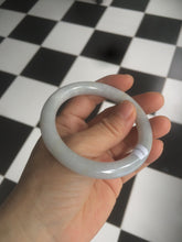Load image into Gallery viewer, 54.2mm Certified 100% natural Type A light purple/white round cut jadeite jade bangle D49-9551