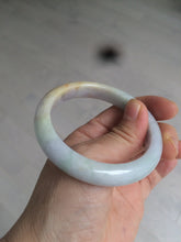 Load image into Gallery viewer, 53.5mm 100% natural certified yellow/green/purple (福禄寿)jadeite jade bangle K91-1015