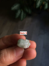 Load image into Gallery viewer, Type A 100% Natural light green/white Jadeite Jade 3D little piggy pendant Add on item! Not sale individually. AB piggy