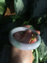 Load image into Gallery viewer, 57.4mm certified Type A 100% Natural green/purple Jadeite Jade bangle AE6-6198