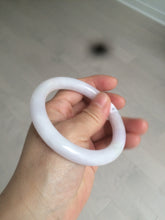 Load image into Gallery viewer, 55.8mm Certified type A 100% Natural light purple sunny green white round cut Jadeite Jade bangle AS7-5130