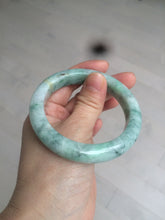 Load image into Gallery viewer, 54.5mm Type A 100% Natural sunny green/white Jadeite Jade bangle AT29-2409