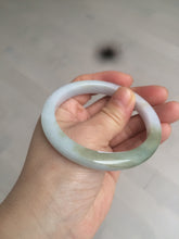 Load image into Gallery viewer, 57.3mm Type A 100% Natural green/white Jadeite Jade bangle AT61-7739