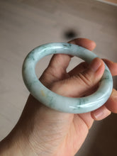 Load image into Gallery viewer, 56.5mm Certified 100% natural Type A light green/yellow with green flying flowers round cut jadeite jade bangle AS65-1634