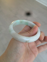Load image into Gallery viewer, 54.4mm certified type A 100% Natural sunny green/white/brown jadeite jade bangle AT19-3318