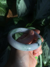 Load image into Gallery viewer, 57.4mm certified Type A 100% Natural green/purple Jadeite Jade bangle AE6-6198