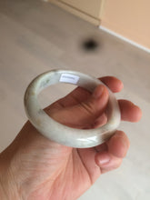 Load image into Gallery viewer, 56.3mm certified 100% natural Type A light green/white jadeite jade bangle AR65-7520