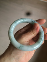 Load image into Gallery viewer, 56.5mm Certified 100% natural Type A light green/yellow with green flying flowers round cut jadeite jade bangle AS65-1634