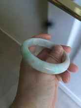 Load image into Gallery viewer, 54.4mm certified type A 100% Natural sunny green/white/brown jadeite jade bangle AT19-3318