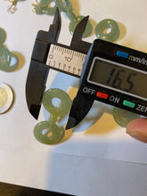 Load image into Gallery viewer, Sold 100% Natural watery safe and sound mom and daughter buckle dangling jadeite Jade earring AS2