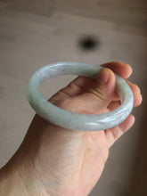 Load image into Gallery viewer, 55.5mm Certified Type A 100% Natural icy watery light purple/white/green oval Jadeite Jade bangle AM55-6862