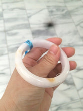 Load image into Gallery viewer, 53.4mm 100% natural certified yellow/white/light purple jadeite jade bangle AS38-5122