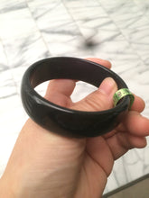 Load image into Gallery viewer, Sale! different size 100% Natural black/dark green serpentine Xiu jade(岫玉) bangle U22